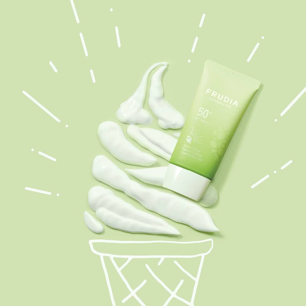 FRUDIA Green Grape Sebum Control Cooling Sun Gel SPF50+, 50 g