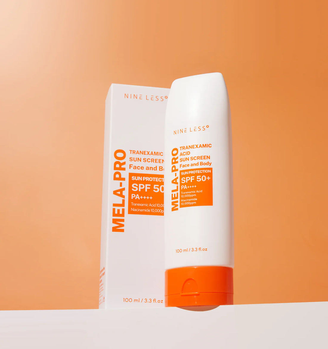 NINE LESS MELA-PRO Tranexanic Acid Sun Screen Face & Body SPF50+ PA++++, 100 ml
