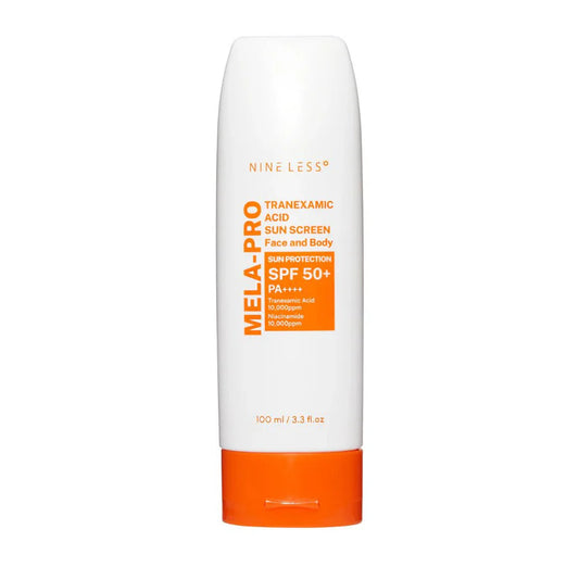 NINE LESS MELA-PRO Tranexanic Acid Sun Screen Face & Body SPF50+ PA++++, 100 ml