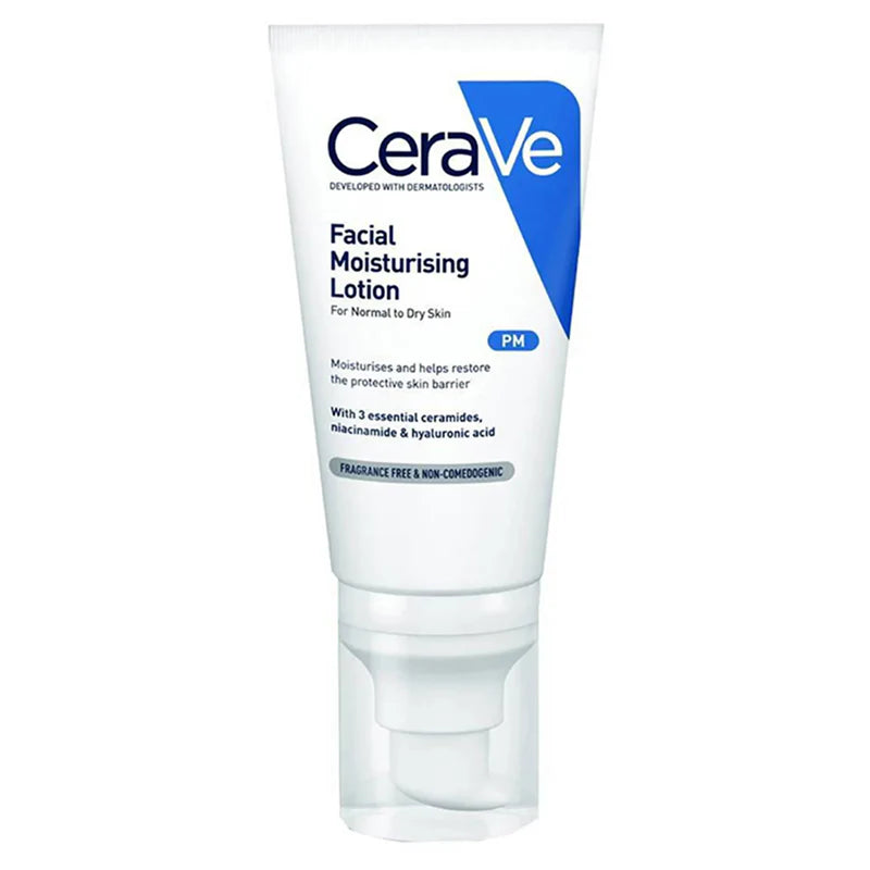 CeraVe Loción Hidratante de Rostro PM, 52 ml
