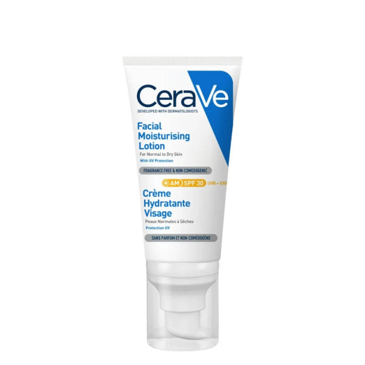 CeraVe Loción Hidratante de Rostro AM SPF30+, 52 ml