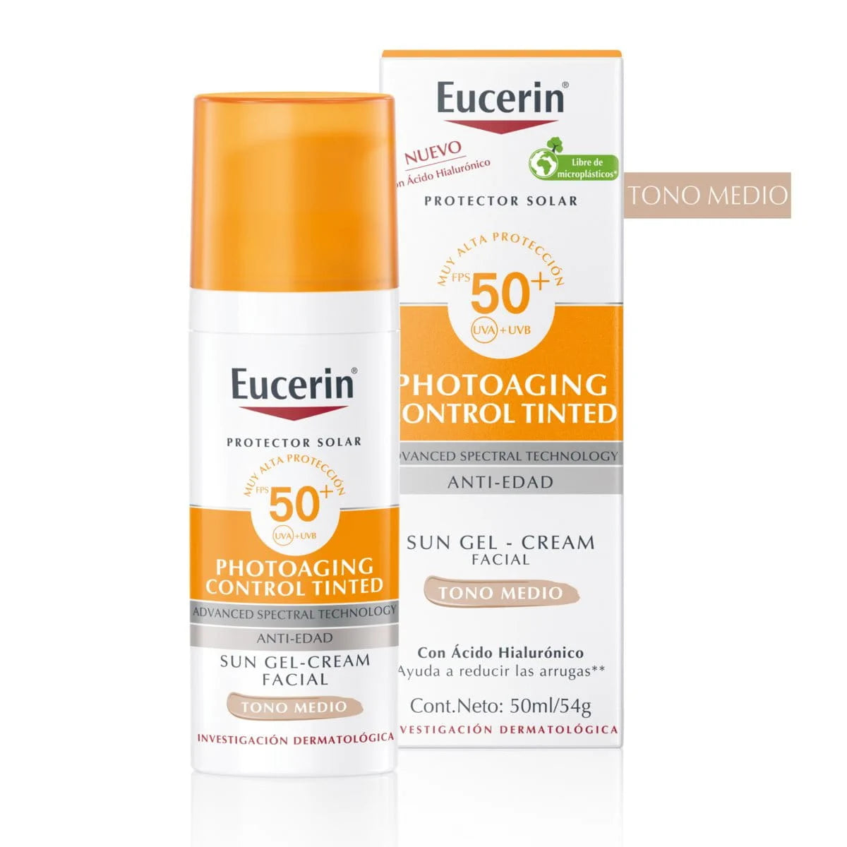 Eucerin Oil Control Sun Gel-Cream Tono Medio SPF50+ 50ml