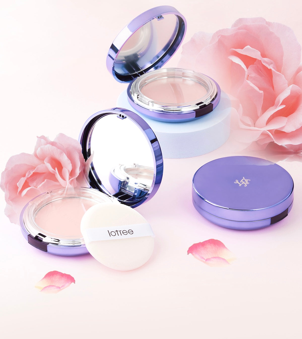 LOTREE Rosa Centifolia Powder Pact N21 Natural Beige, SPF40 PA++++