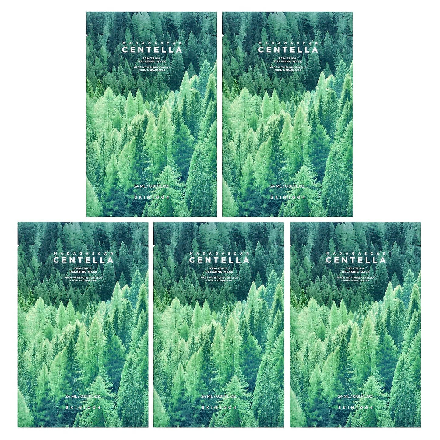 SKIN1004 Madagascar Centella Tea-Trica Relaxing Mask 5 piezas